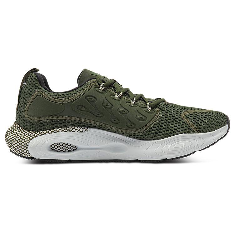 Under Armour HOVR Fabric Round Toe Low Top Lifestyle Sneakers Men Sneakers Dark-Green 3024371-301