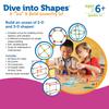 Learning Resources Math Learning Materials: Insert and Connect To Create 3D & 2D Shapes, 129 Pieces, Authentic Product, LER1773