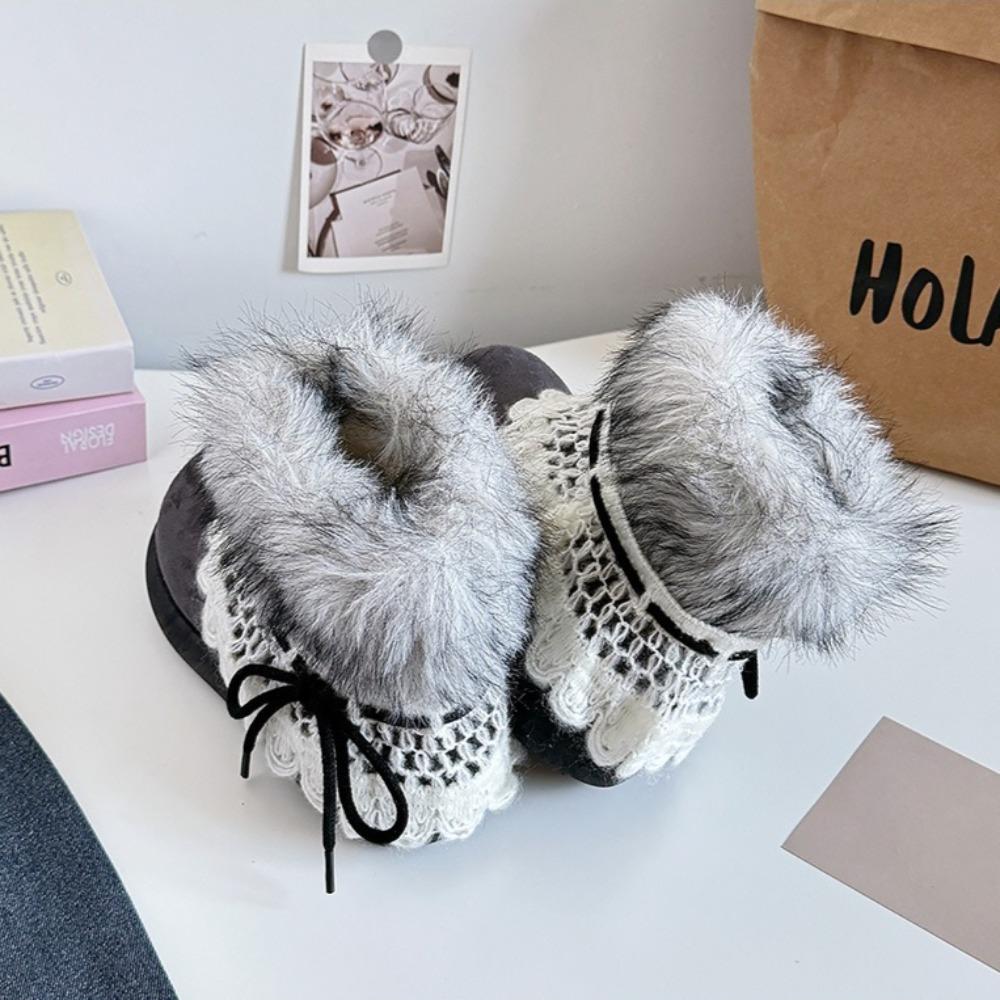Women's Winter Boots Furry Snow Boots Women's New Winter Fleece Cotton Shoes Women's Ankle Boots Winter Woman Shoes