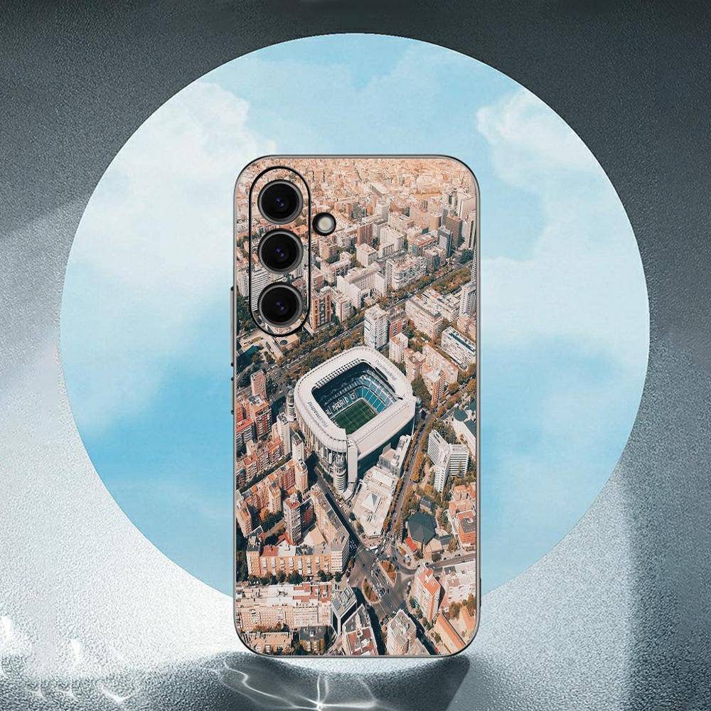 Barcelona Home Football Stadium For Samsung Galaxy S25 S24 S23 Ultra S22 S21 Plus S20 Black Soft Silicone Protective Case
