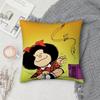 Cartoon Cute M-Mafalda Pillow Case Square Double-Sided Printing Sofa Cushion Cover Pillowcase Bedroom Bedside