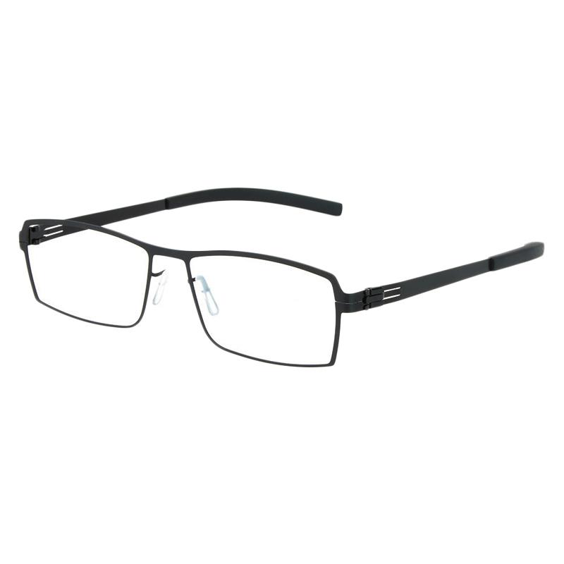 2024 Men Germany Screwless Glasses Frame Square Stainless Steel Eyeglasses 5085S Ultralight High Elasticity Business Spectacle