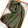 Solid Color Chiffon Scarf Breathable Simple Casual Shawl Hijab Windproof Sunscreen Head Wrap for Women Women Abaya Accessories