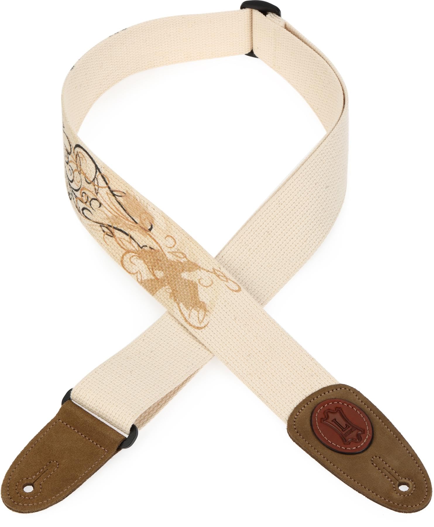 

Leathers Cotton Guitar Strap with Urban Style Design Suede and Adjustment Levy s 2 Print, Ends, Tri-Glide (MSSC8U-002)