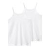 GUNZE Girls' 100% Cotton Camisole 2-Pack, Antibacterial & Odor-Resistant, Indoor Drying, Soft All-Season Underwear