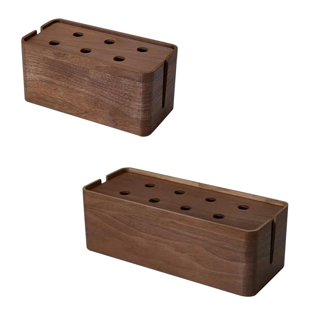 Belüfteter Kabelaufbewahrungsbox Organizer Holz Steckdosenleistenverstecker Kabelverstecker für Heimelektronik und Schreibtisch