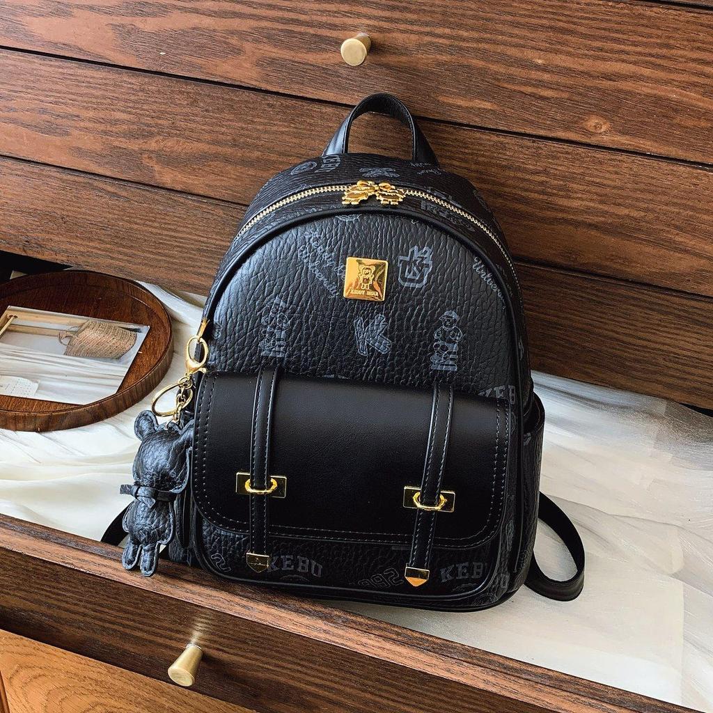 Neuer Vielseitiger Kontrast-Rucksack für Damen Original Teddybär Tasche Cartoon Lässige Reisetasche Minimalistischer Rucksack