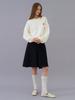 Hiloin V-Neck Cotton Logo Sweatshirt (Ivory)