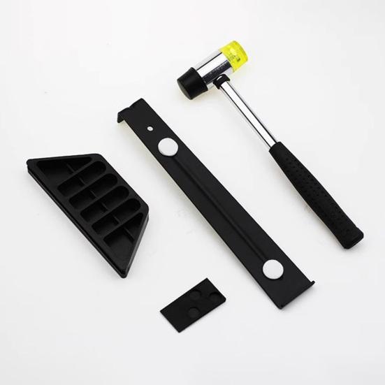 23-teiliges/Set Laminatboden Verlege-Set mit 20 Bodenabstandshaltern Klopfblock Hammer Zugeisen Vinylplanke Holzboden Verlegewerkzeug Set