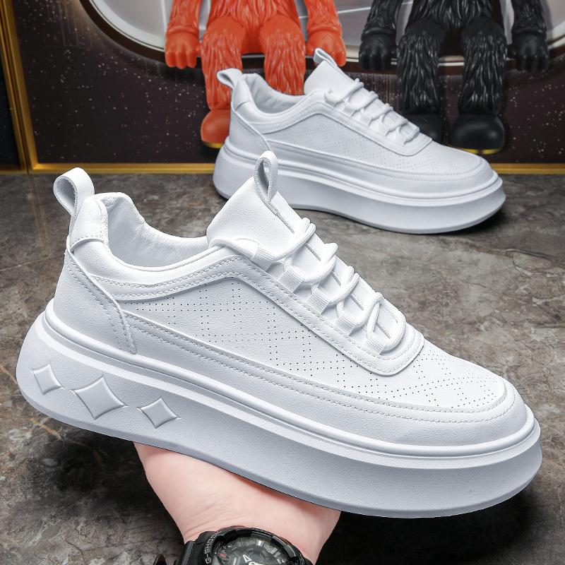 

Модная мужская спортивная обувь высокого качества из искусственной кожи на платформе, повседневная обувь для мужчин, модная удобная теннисная обувь, мужская вулканизированная обувь 44