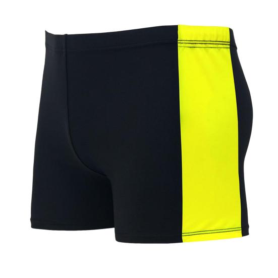 Yetişkin erkekler erkek mayoları orta katlı elastik bel Patchwork renkli su itici mayo çabuk kuruyan erkek mayoları yüzme şortu