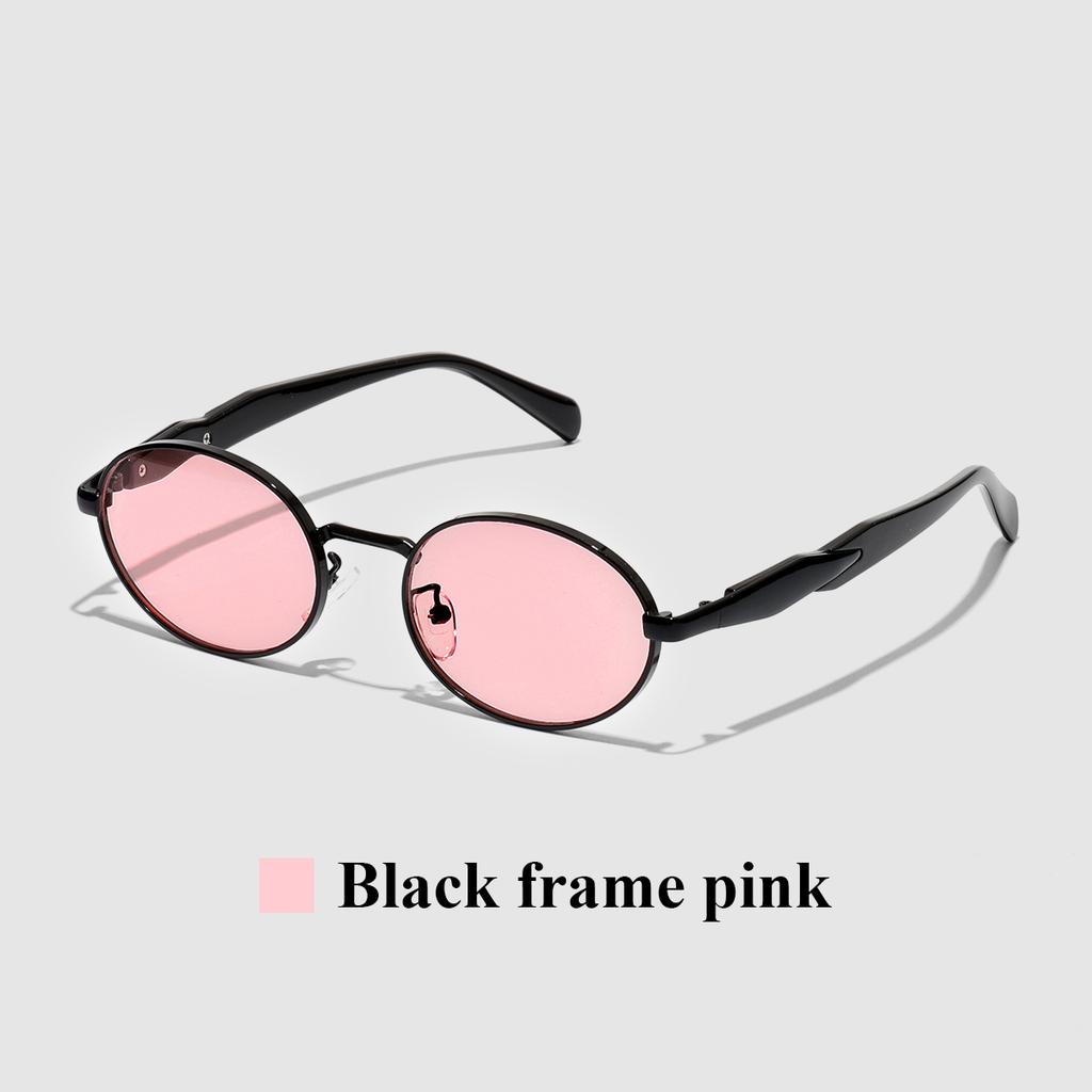 Ruiao Fashion Oval Sunglasses for Women Luxury Designer Metal Frame UV400 Sun Protection Shades Brand New Arrival Eyewear