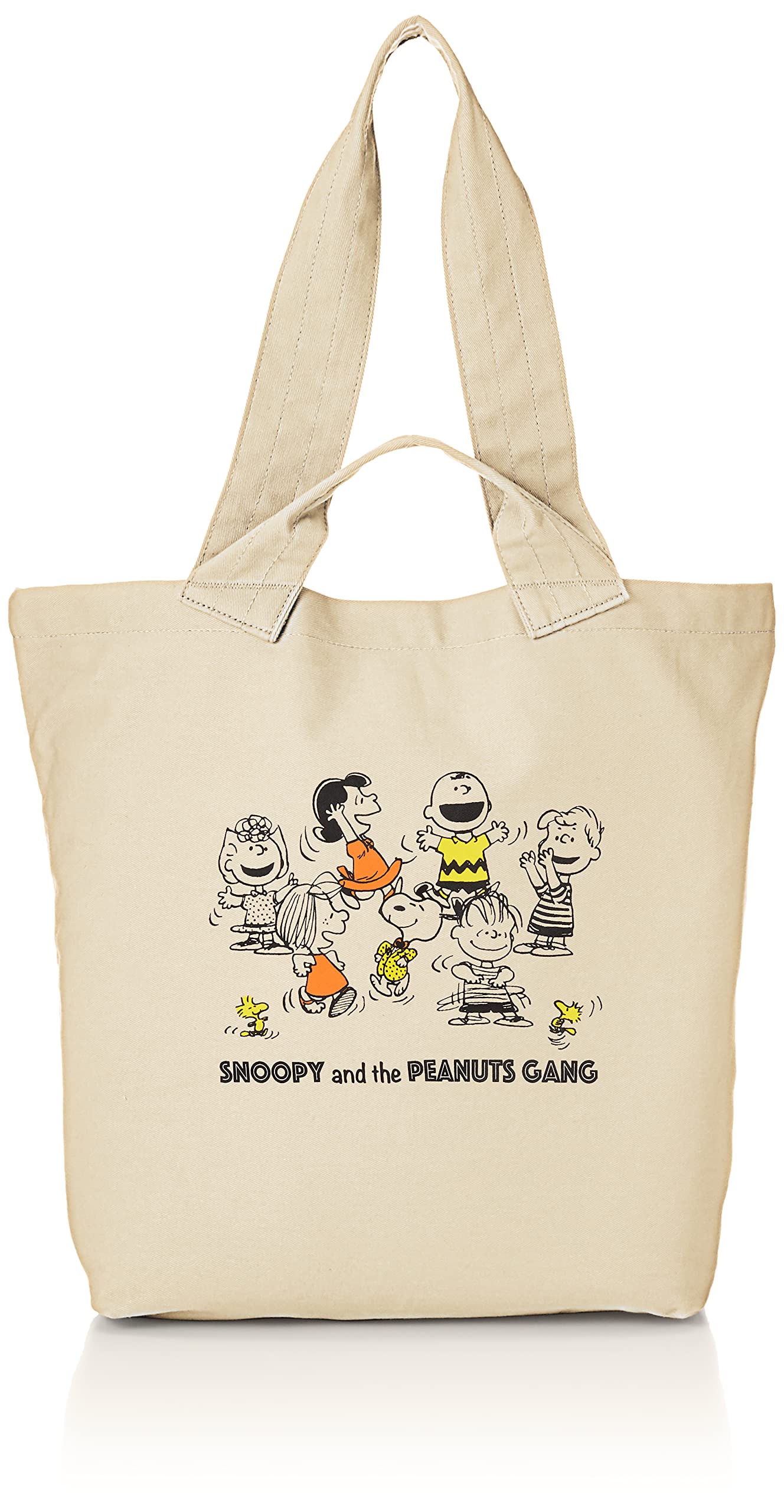 

SNOOPY Large Capacity Cotton Twill 2WAY Tote Bag IP Medium Twill Peanuts 7F 8225 Beige [Routeto] Women s