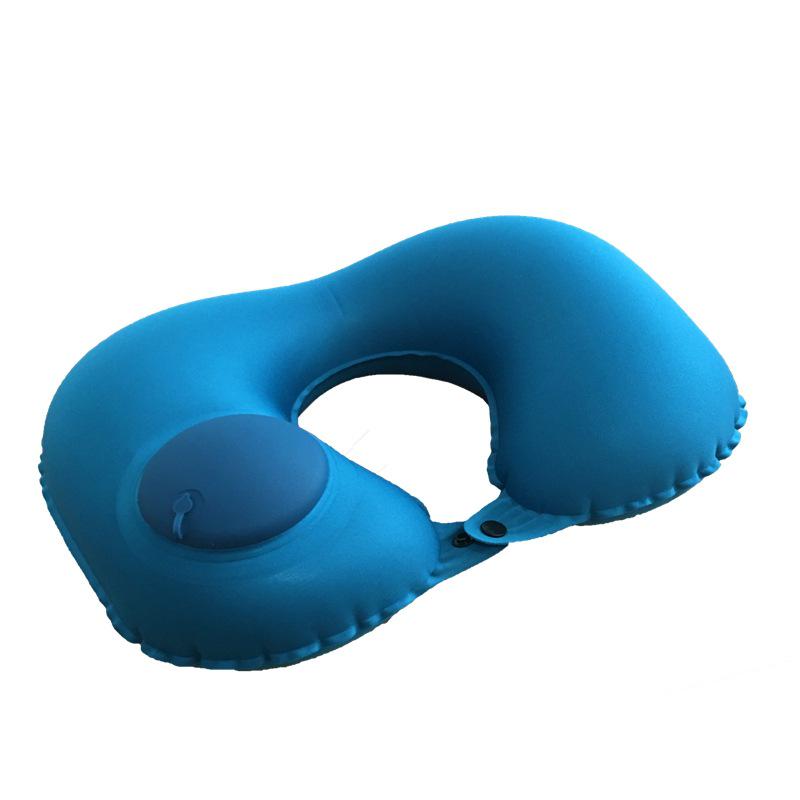 Inflatable U-Shaped Travel Pillow - Neck Support for Camping & High-Speed Rail