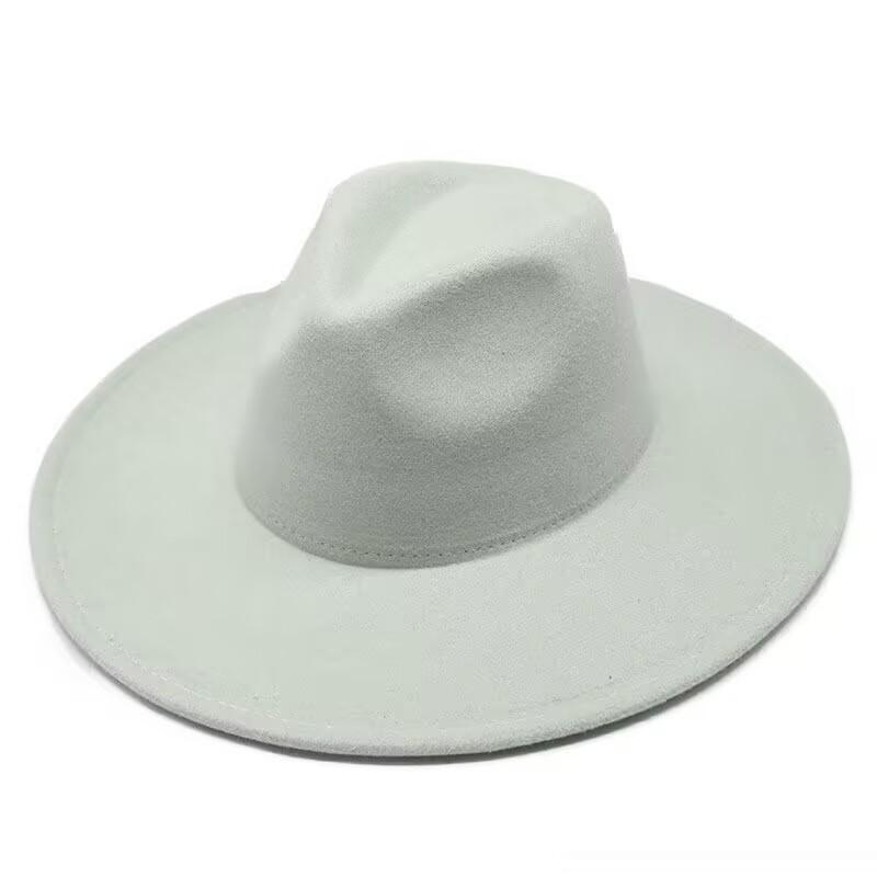 JYL TS DIY Classic Cowboy Hat Unisex European Vintage Style Jazz Hat Felt