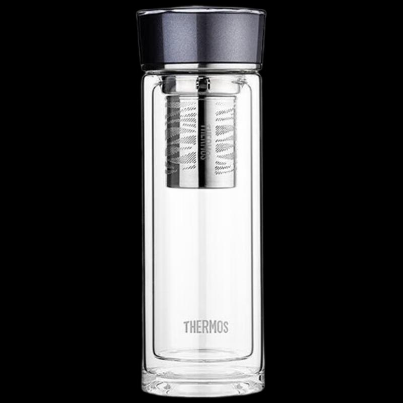 Thermos Double Wall Glass Tea Infuser Bottle