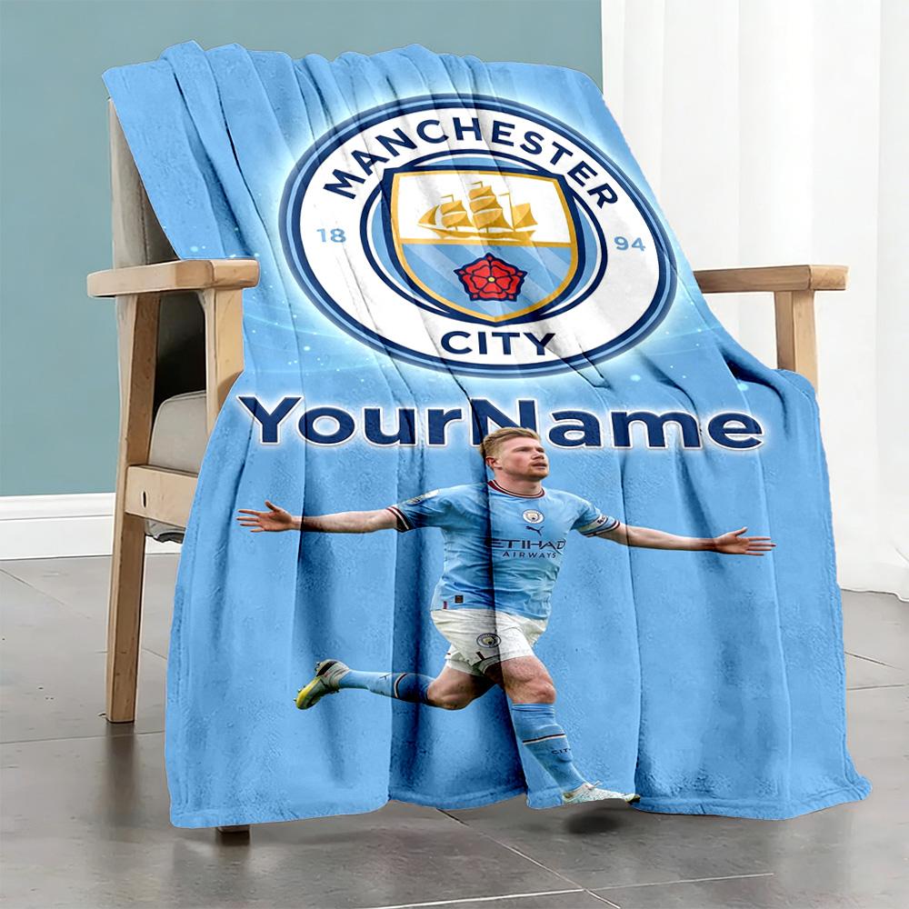 Haaland 3 Customize Your Name Blanket Lightweight Customizable Blanket Ultra-Soft Versatile for Nap Living Room Couch Home Decor