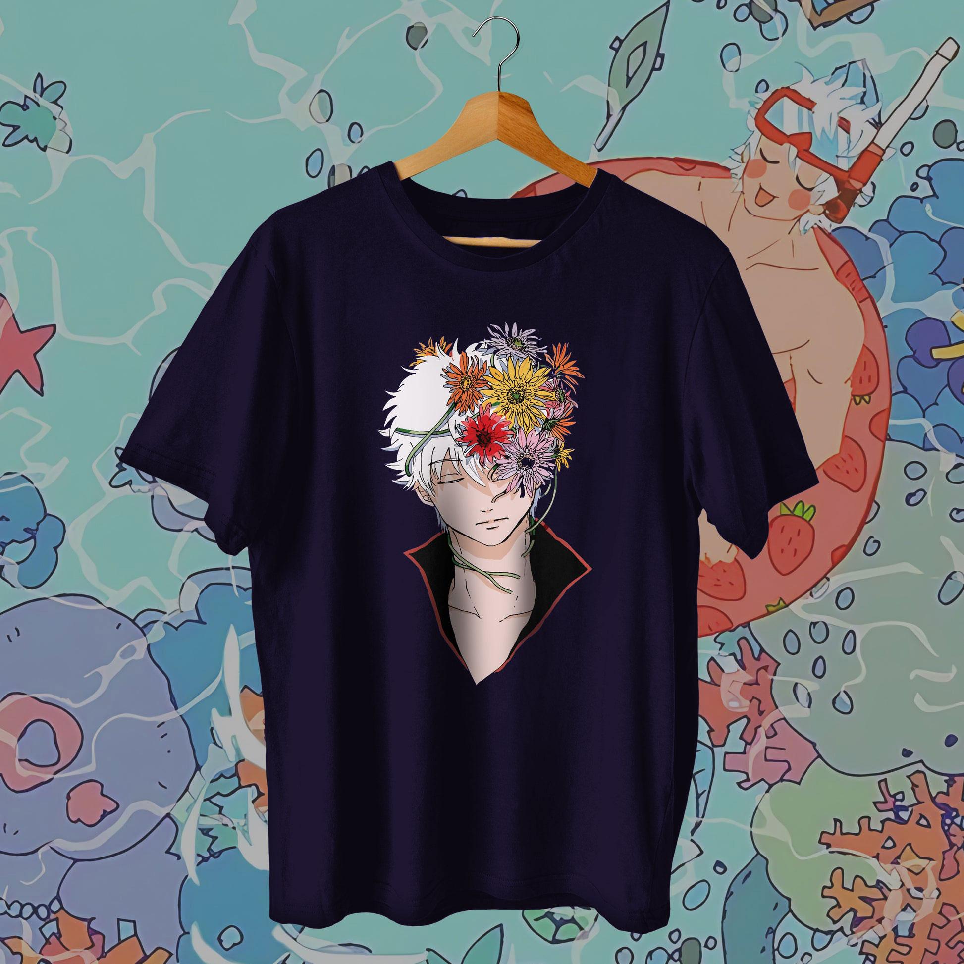 

Gintama X Hells Paradise Anime Oversized T-shirt Men Women Streetwear Short Sleeve Streetwear Harajuku Y2k Female Male Clothing XXXL зелений