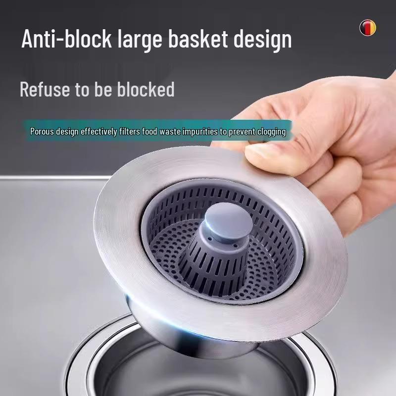 2-Pack Kitchen Sink Water Stoppers - Anti-Odor Pop-Up Cores