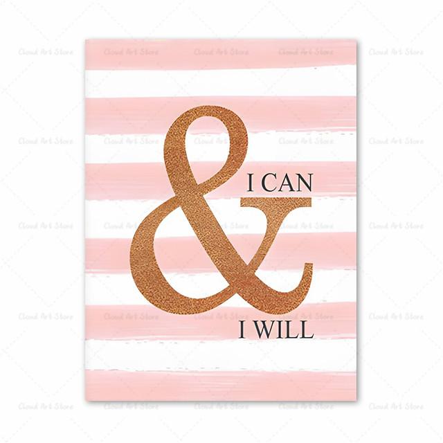 

Розовые вдохновляющие цитаты, холст, картина для девочки-подростка, спальня, настенное искусство, украшение комнаты для девочек, картины, домашний декор, картина A4 21x30cm No frame