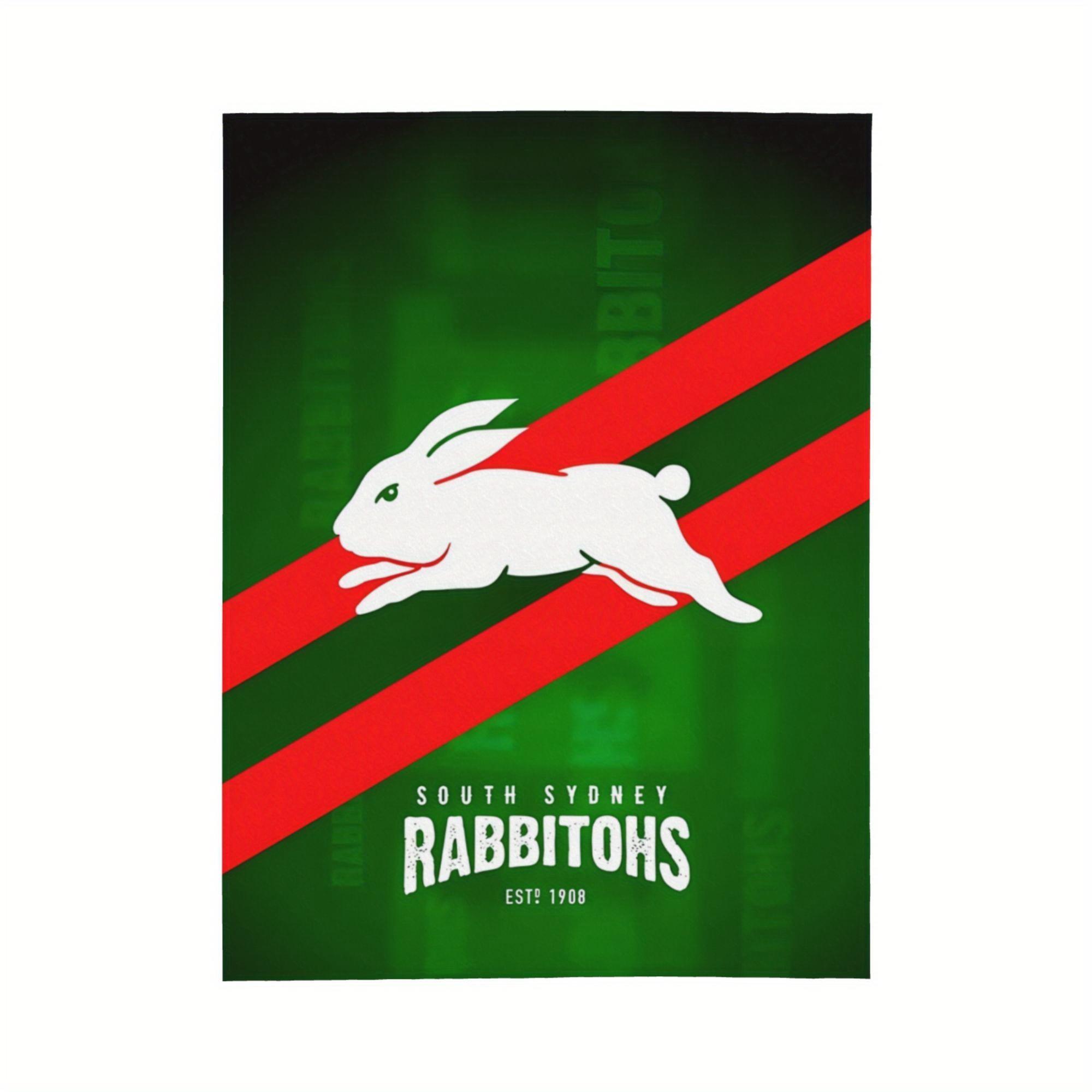 South Sydney Rabbitohs Blanket - Soft Cozy Throw with Team Logo, Perfect for Sports Fans, Unique Gift for Rugby Supporters 75x90cm