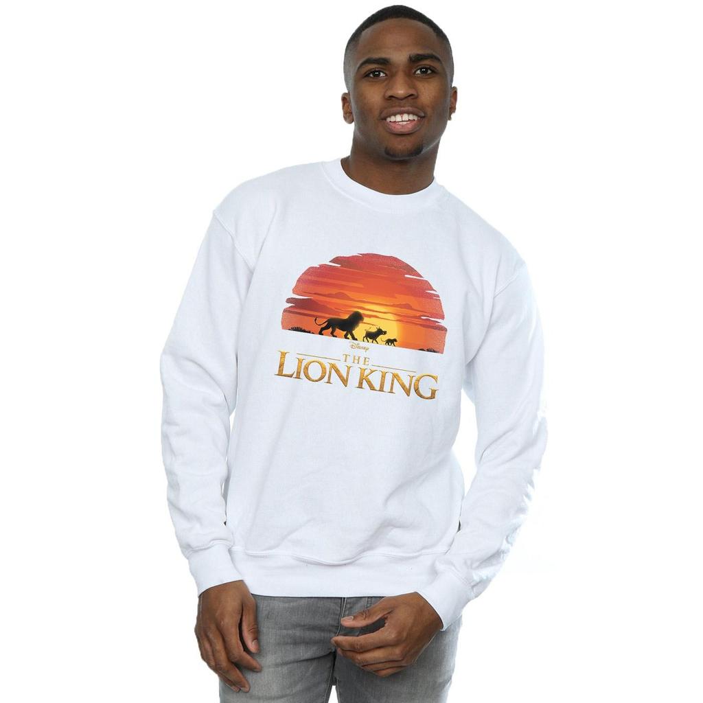 Disney Mens The Lion King Movie Sunset Logo Sweatshirt