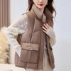 Fashion Winter Women's Warm Vest Hooded Thick Casual Sleeveless Jackets Woman Short Coats