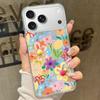 Vintage Colorful Flower Pattern Phone Case For iPhone 17 Air 16e 16 15 14 Pro Max 13 17 Pro Max Shockproof TPU Hybrid Hard PC Phone Cover
