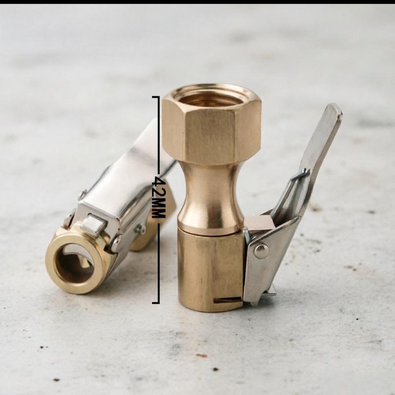 Brass Car Tire Inflation Quick Connector Leakproof Seal Easy Operation For Air Pump Hose Connection CAR Air Chuck Air Compressor Tire Chucks 1
