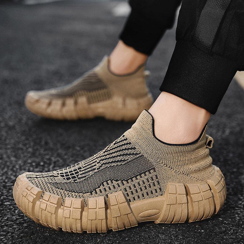 2025 summer new trendy breathable one-foot pedal Internet celebrity platform sneakers men's ins retro trendy shoes