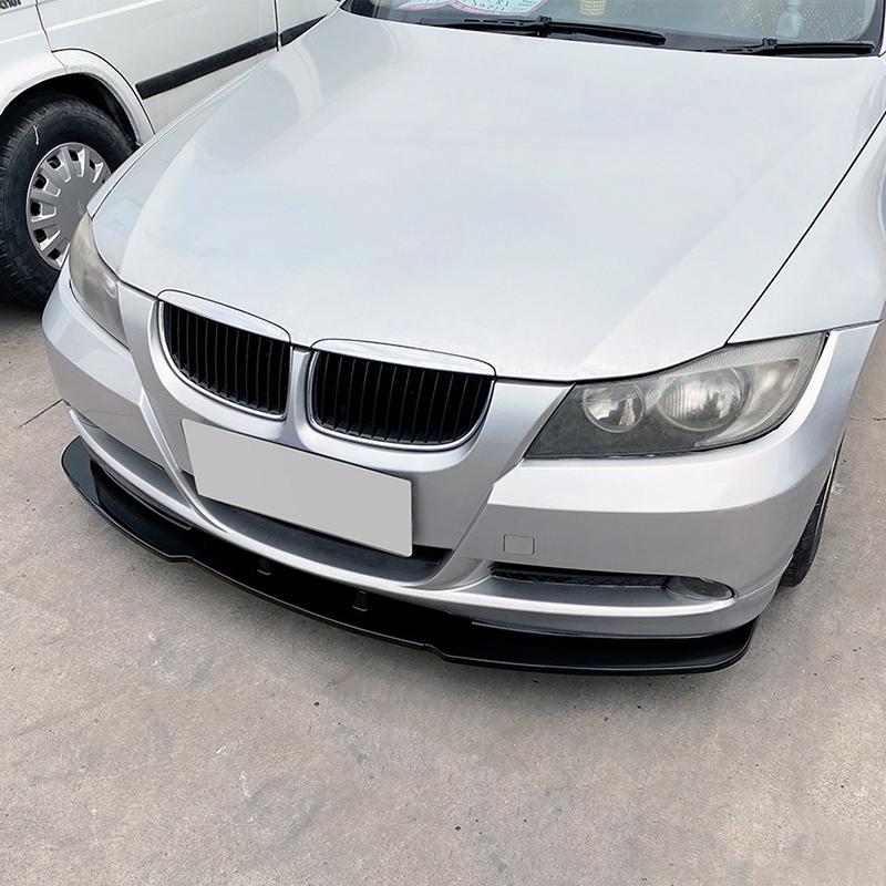 For BMW 3 Series E90 2005-2008 320i 325i MP Style High Quality ABS Car Front Lip Spoiler Body Kit Glossy Black Carbon Fiber Look