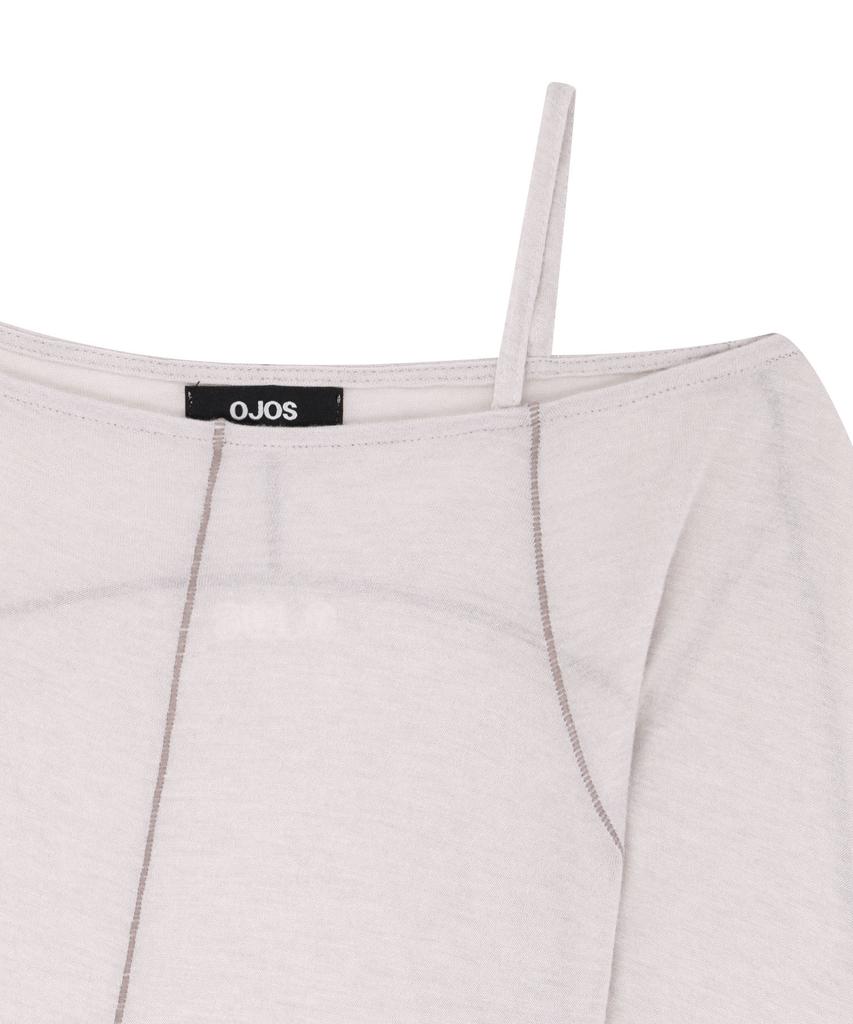OJOS Strap Flatseam Long Sleeve Top / Gray