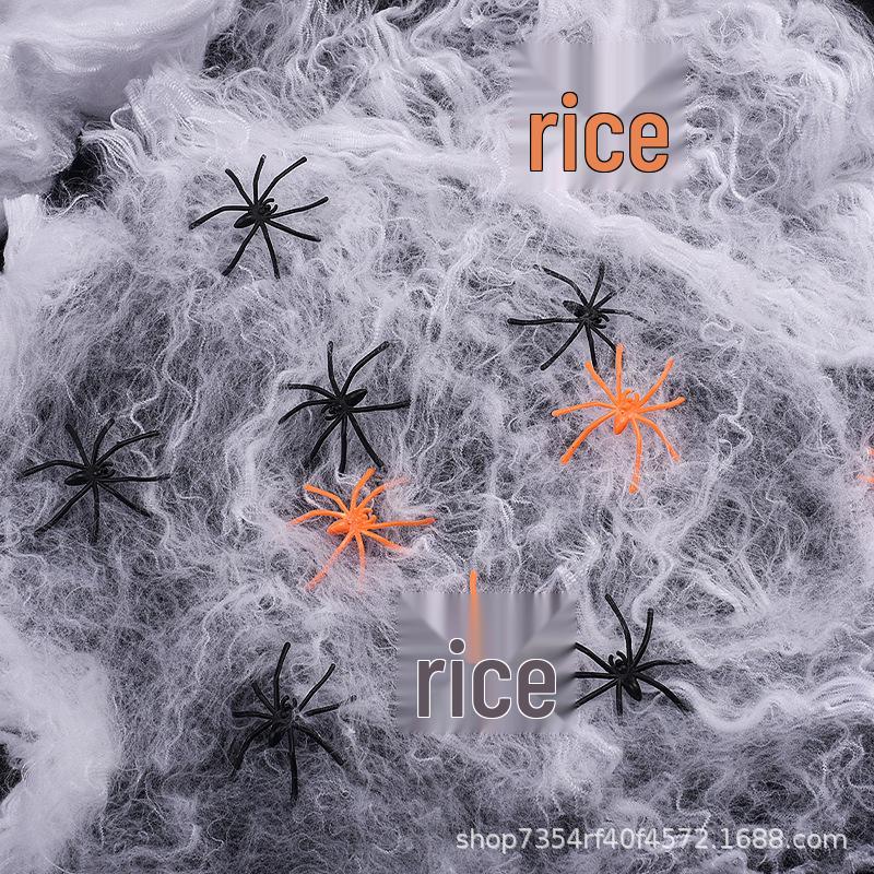 Luminous Halloween Tiny Spider Prank Toy - Black & Orange Decoration