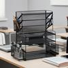 Desk File Organizer with Side Baskets Multi Slot Document