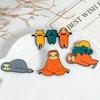 Cute Cartoon Sloth Brooch Pin Women Men Cowboy Badge Fashion Brooch Collar Pins