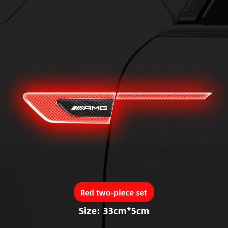IXEA6 Car Side Reflective Sticker Anti-Collision Warning Decal Mercedes Benz C-Class E-Class GLA GLC GLE GLB G-Class Auto Accessories