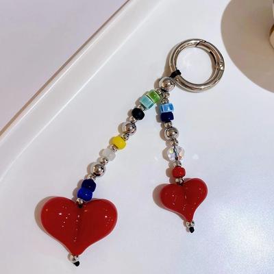 Double Love Bag Charm Duck Pendant Simulation Billiards Beads Keyring  Birthday Gift