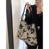 Literary Chinese Style Jacquard Canvas Bag for Women New Trendy Large Capacity Crossbody Armpit Bag High-end Single-shoulder Tote Bag