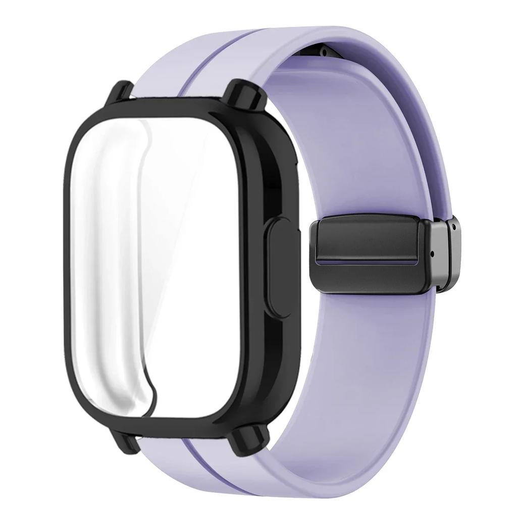 Magnetisches Silikonarmband + Hülle für Xiaomi Redmi Watch 5 Active Lite Smartwatch Armband und Hülle für Redmi Watch 5 Active Lite