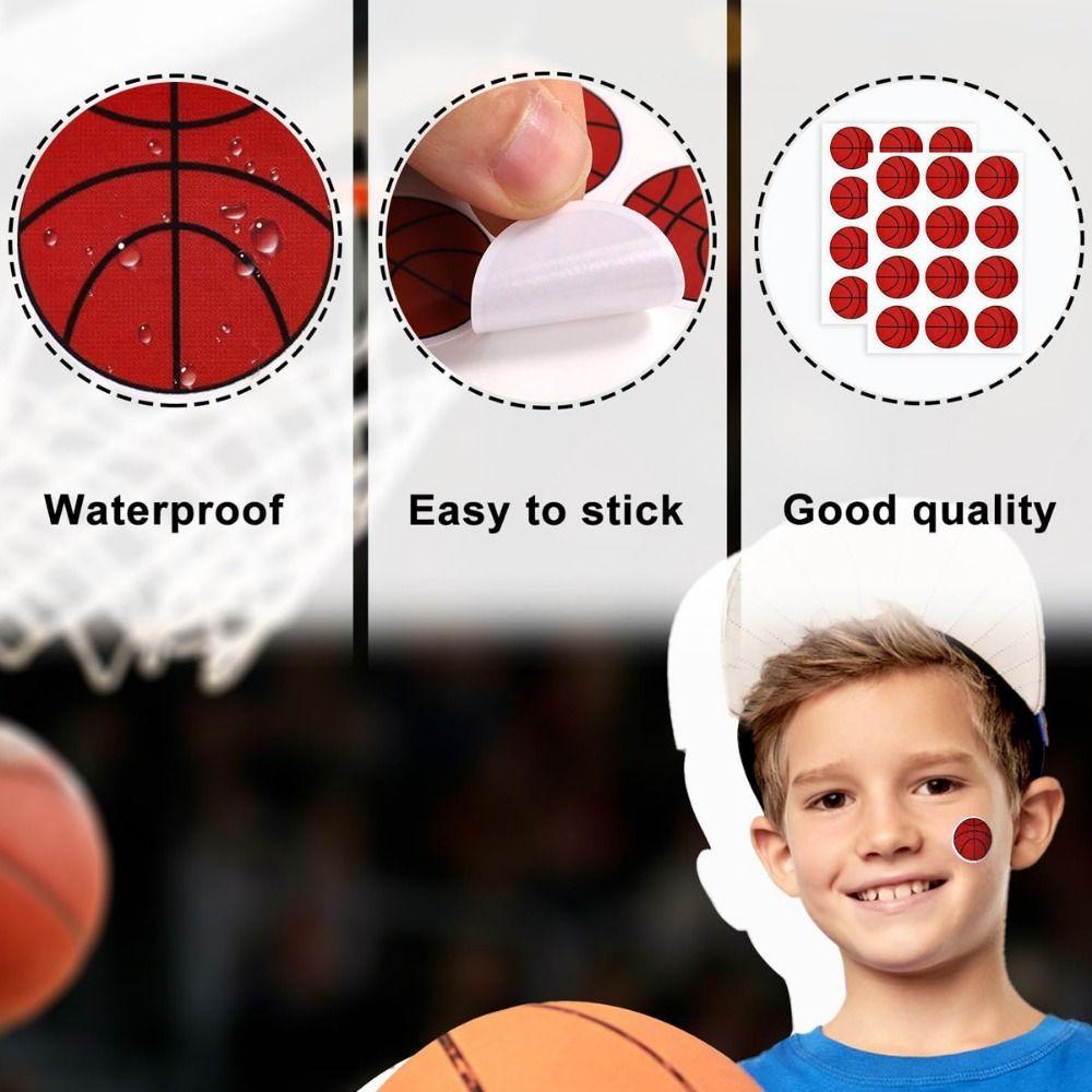 120Pcs Sports Theme Sports Ball Stickers Black White Removable Soccer Stickers Self-Adhesive Sweat Proof