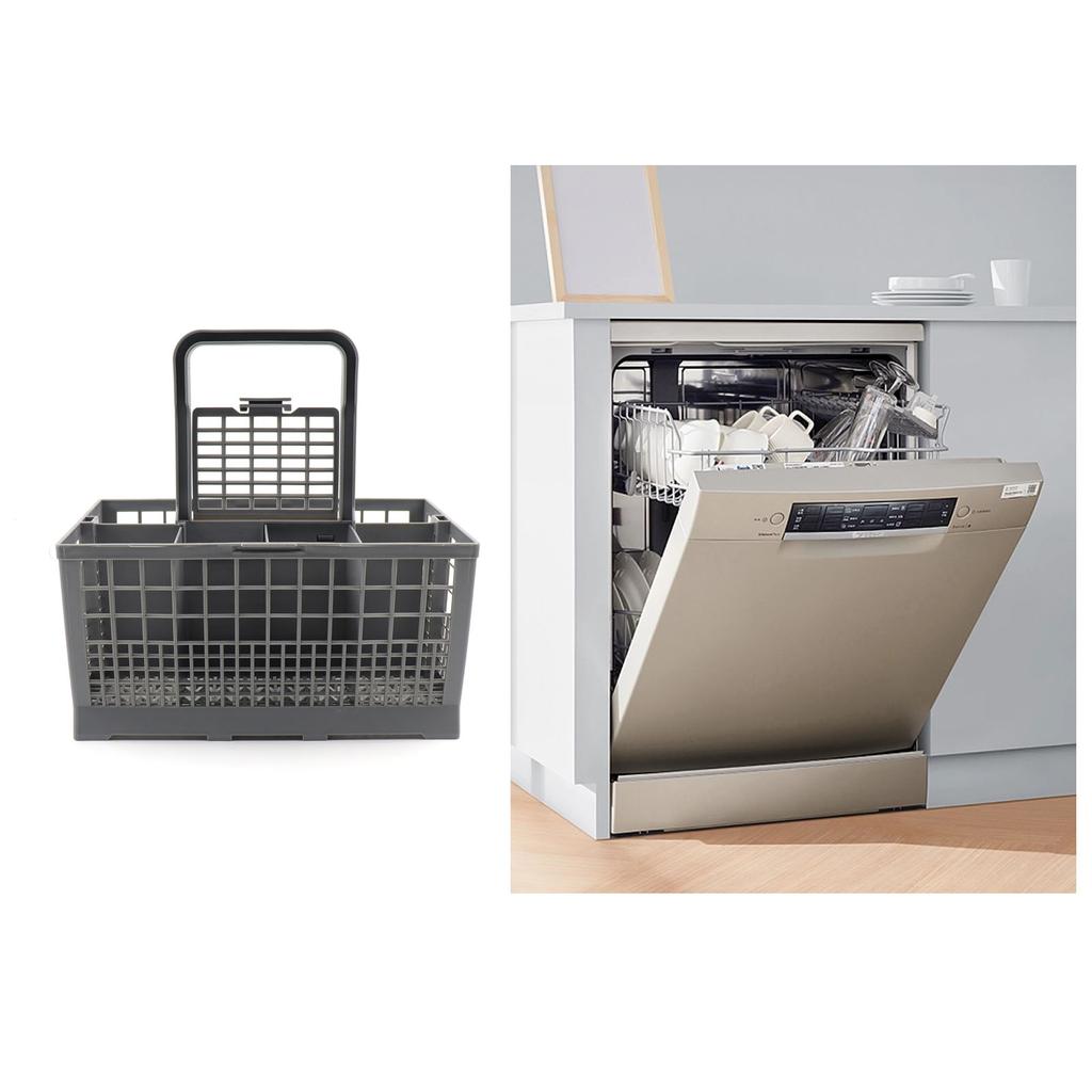 Dishwasher Cutlery Basket Universal Basket (9.5" X 5.4"x 4.8") Universal Basket with Handle Replacement Rack Holder