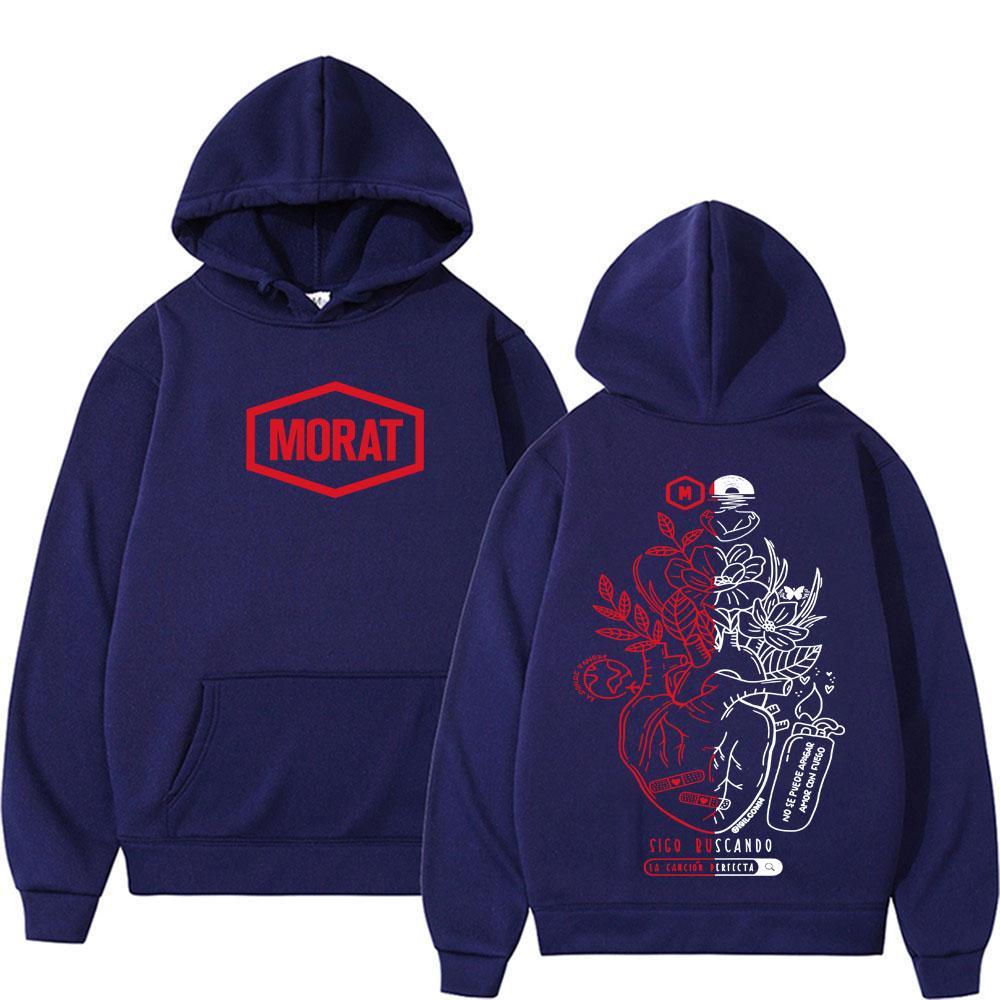 Rock Band Morat Album Graphic Printed Hoodies Unisex Hip Hop Vintage Trending Pullover Long Sleeve Comfort Hooded Sweatshirts