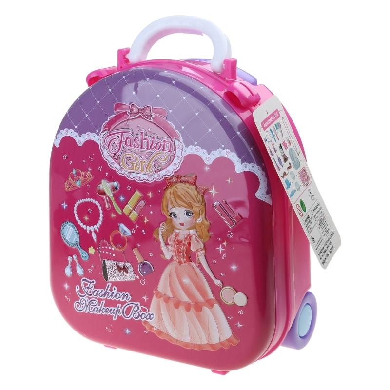 36Pcs Kids Makeup Kit for Girls Playing Make Up Set Toy for 3 4 5 6 7 8 9 10 Years Old Girls Pretend Dress-Up Beauty Set