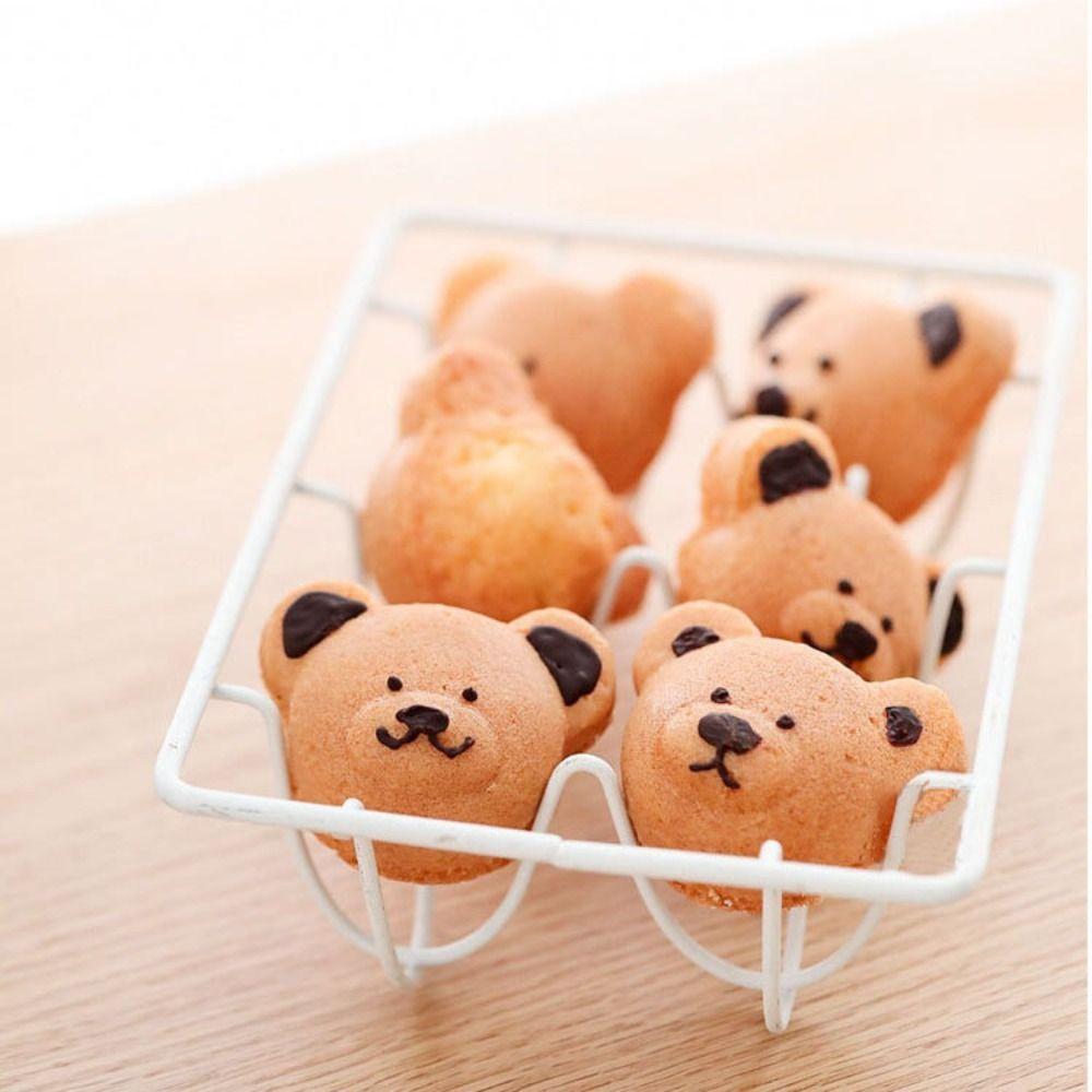 12 Cavity Muffin Cakes Mold Carbon Steel Bear Madeline Baking Tray  Baking Kictchen