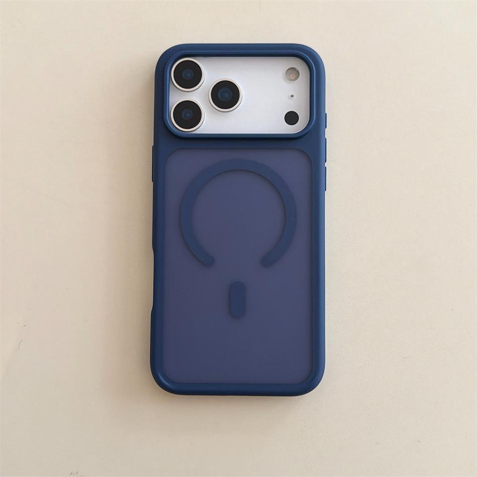 Translucent Matte Magnetic Case For iPhone 17 16 15 14 13 ProMax 17Pro Shockproof Wireless Charging Phone Cover Funda