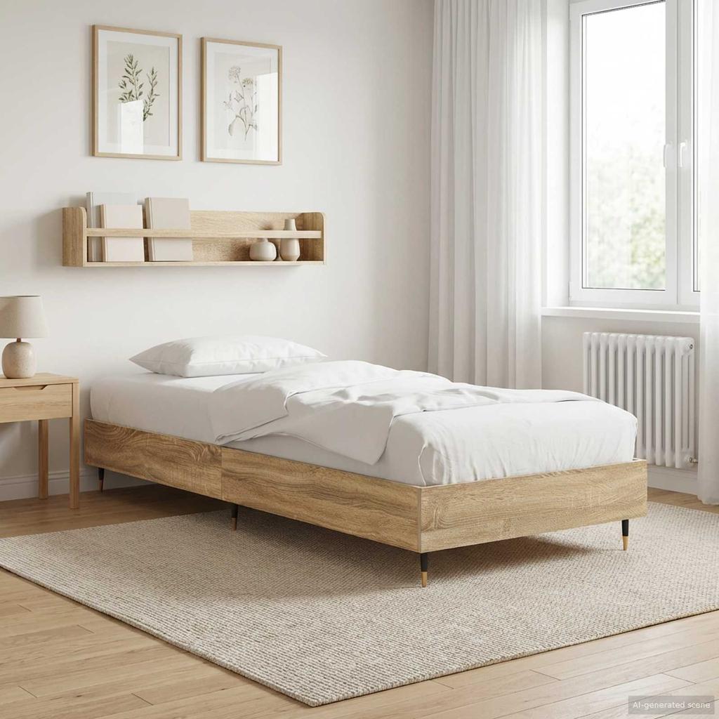 Bed Frame Sonoma Oak 80 X 200 Cm Particleboard