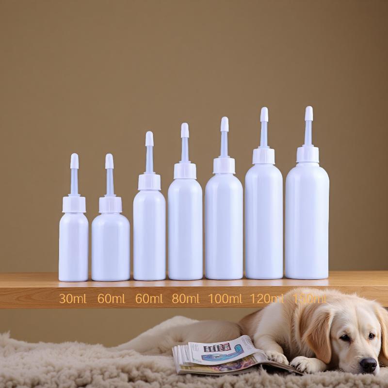 30ml-120ml Empty Leakproof Squeeze Tip Bottle Portable PET Pet Ear Liquid Dispensing Bottle for Travel Use