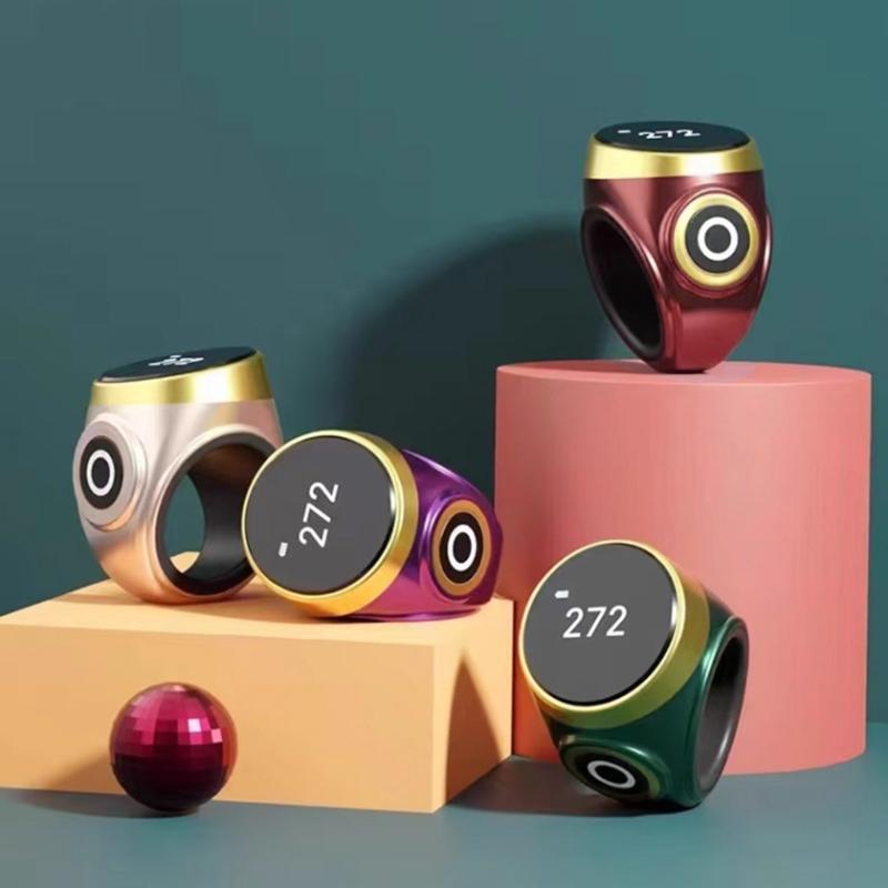 Digitaler Fingerzähler mit Vibrationsalarm, elektronischer Zähler, tragbarer digitaler Zähler zur Verfolgung der Gebetszeit, Geschenk