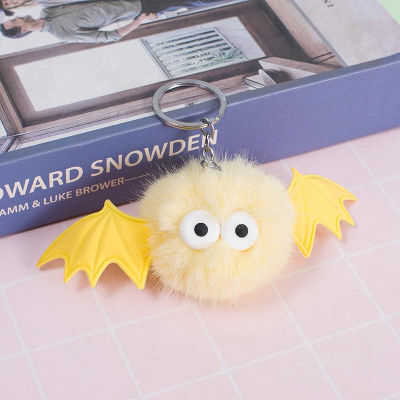Bat Elf Fur Ball Cute Keychain Silicone Wings Bat Car Bag Plush Pendant
