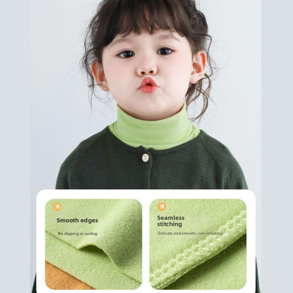 Solid Color Toddler Neck Warmer Detachable Hijab Extensions New Mock Neck Cover For Boys Girls